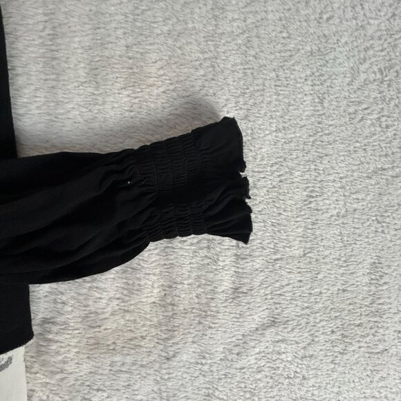 Patrizia Luca Milano Womens Black White V-neck Asymmetric Layered Tunic Top M/L - Picture 9 of 11